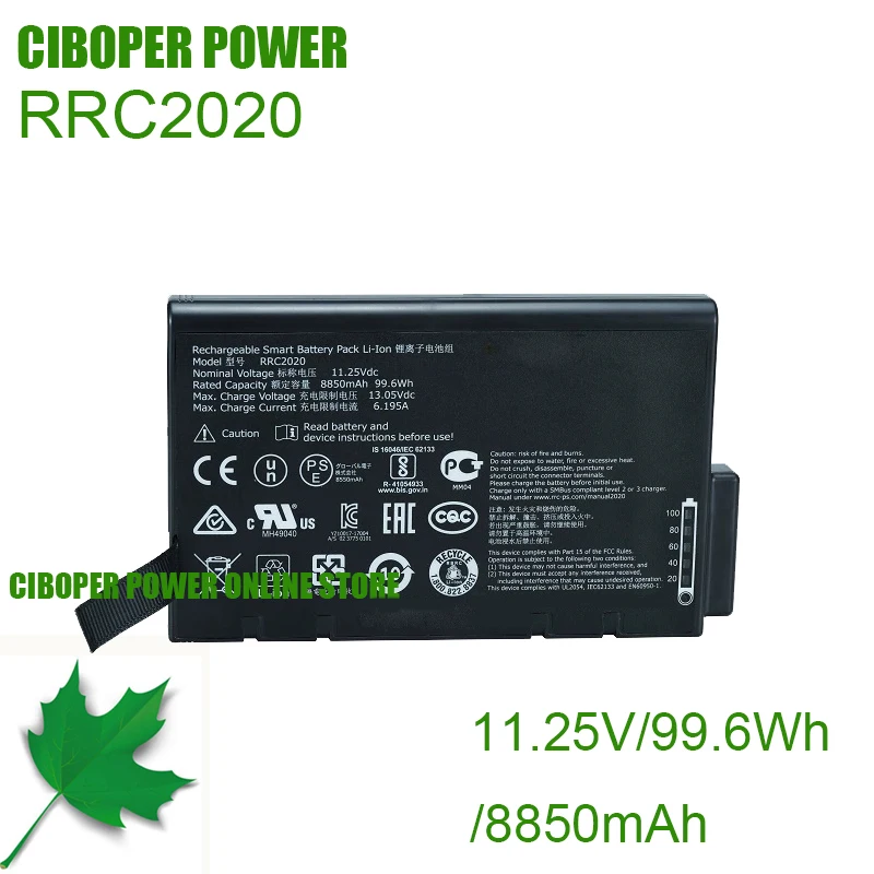 CP Battery USM36 RRC2020 RRC2020-L 11.25V/8850mAh/99.6Wh For DIAGNOSTIC STATION DS20 GEM-2 Ultrasonic Replacing Battery