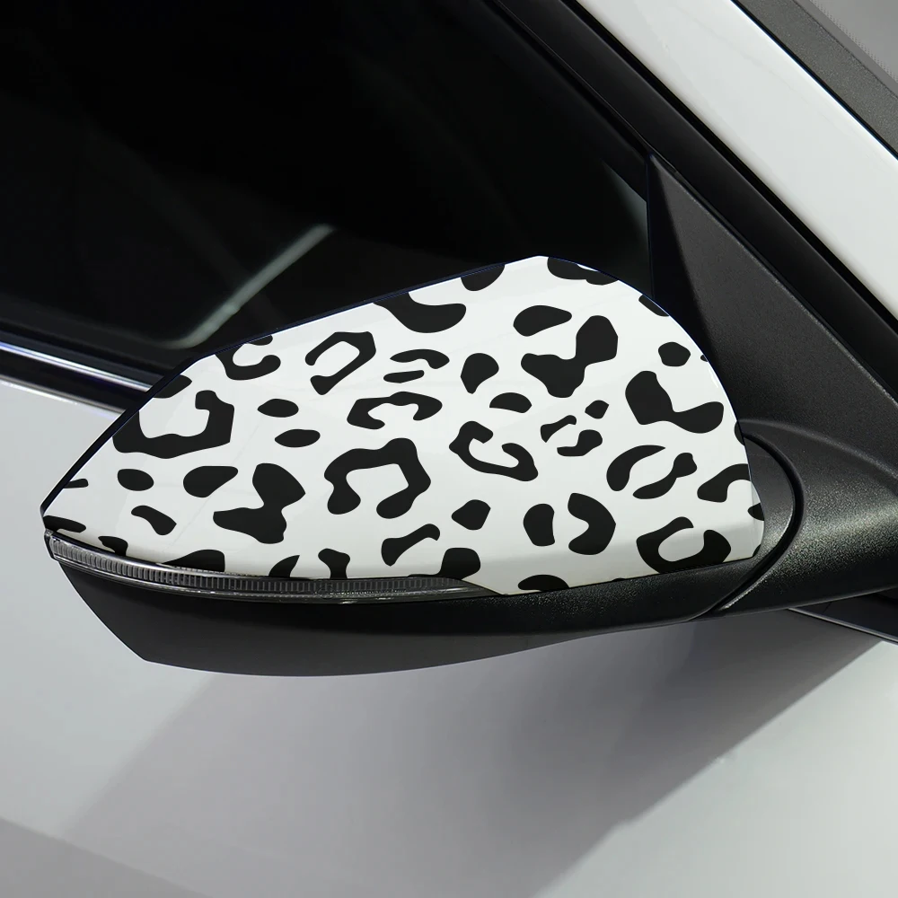 Car Decals Fashion Honeycomb Leopard Print Stickers DIY Vinyl for Car B Pillar Decal Rear View Mirror Windows Auto Accessories view 4