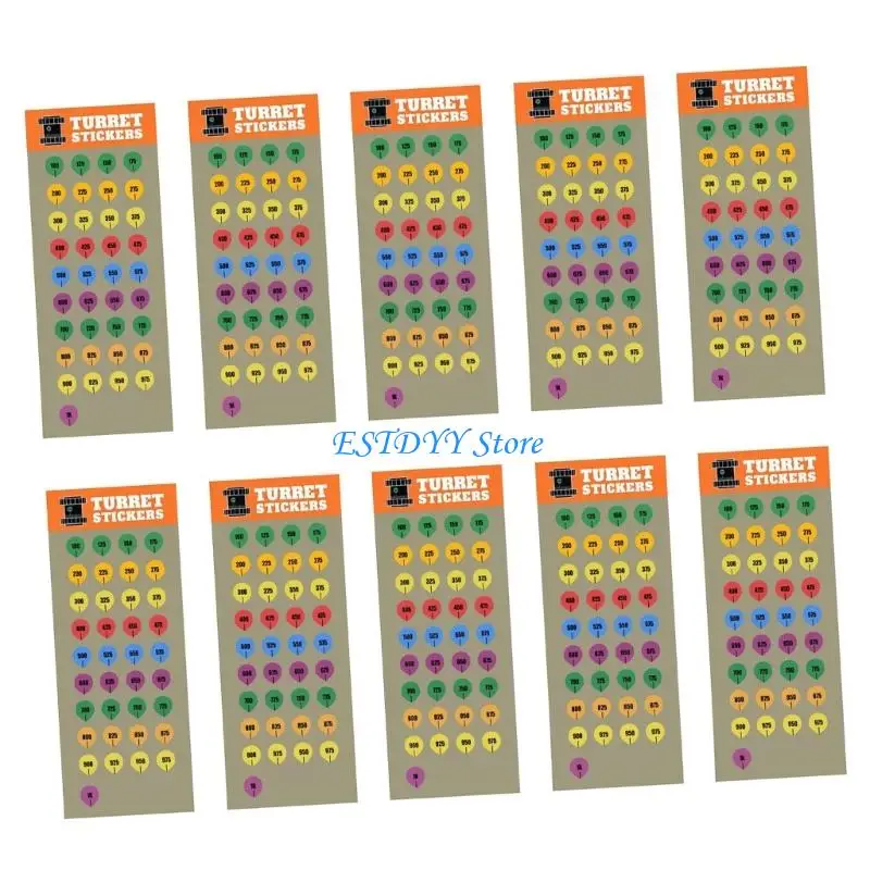 G6DE 10/5 Blatt leicht zu entfernender Zielfernrohr-Aufkleber, Jagd-Zielfernrohr-Bereiche, Markierungen, Gewehre, für Üben