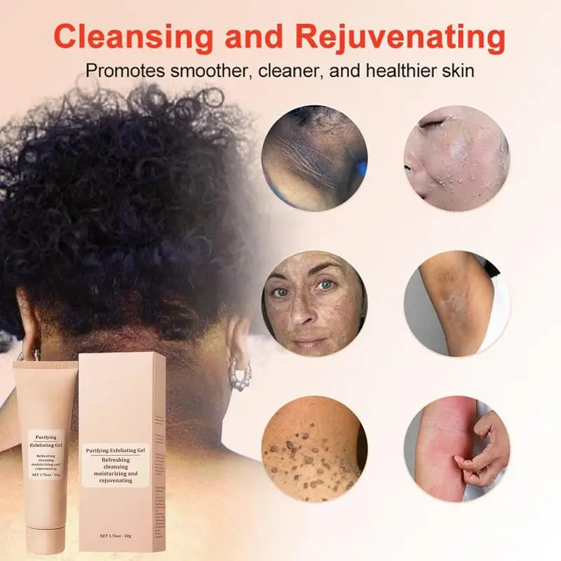 Face And Body Exfoliation Scrub Purifying Exfoliation Gel For Face 50g Pore Shrinking Purifying Facial Exfoliator Deep Cleansing