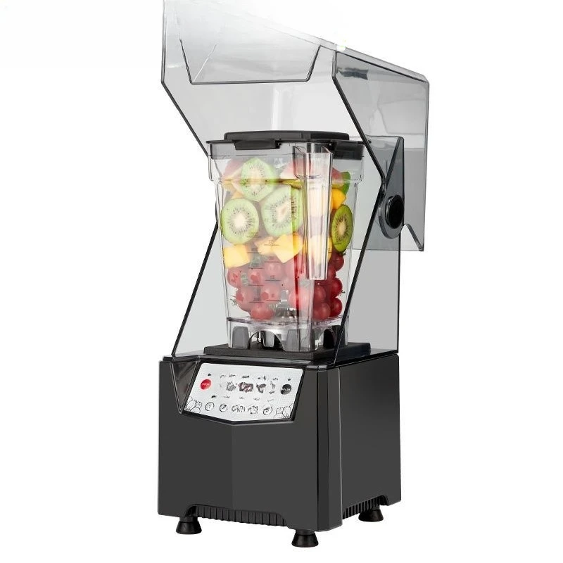

Smoothie Machine Commercial Sound Insulation Cooking Machine Silent Mixer Smoothie Ice Crusher with Cover