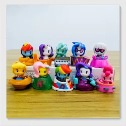 Hasbro My Little Pony Anime Figures Twilight Sparkle Fluttershy Pinkie Pie Q-Version Doll Model Toy Ornaments Childern Gift