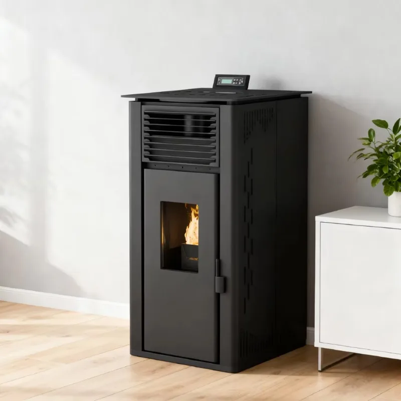 

Pellet Stove Wi-Fi Smart Control Modern Outdoor Bathroom Warm Air Heating Freestanding PS-60