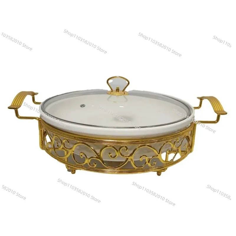High Temperature Resistant Glass Rectangular Alcohol Stove Grilled Fish Stove Buffet Fire Boiler