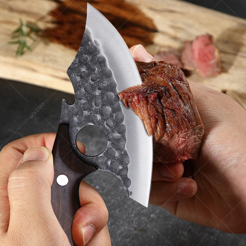 Stainless Steel Boning Knife Professional Butcher Knife Kitchen Knife Kitchen Tools Cookware for Kitchen Convenience with Cover