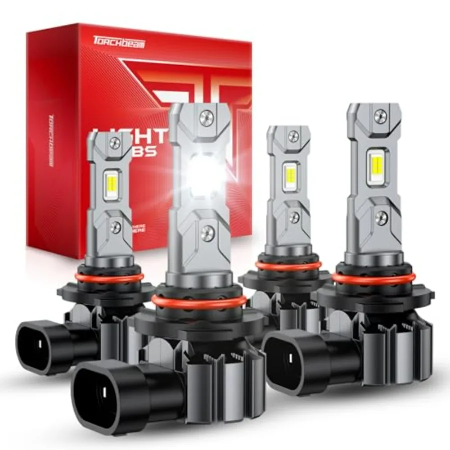 

9005 9006 Светодиодные лампы Combo 60000LM HB3 HB4 Светодиодные фонари Размер 1:1, адаптер не требуется, неполярный Plug and Play для бездорожья или F