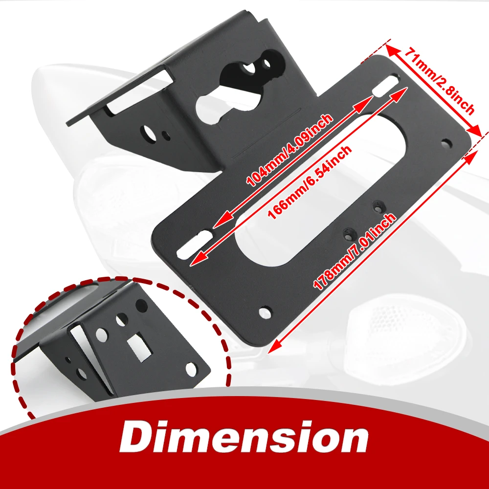 Fit For Suzuki GSX-S750 2017-2026 GSXS1000 GSX-S1000F GSX-S 950 Rear Tail Tidy Fender Eliminator kit License Plate Holder Braket