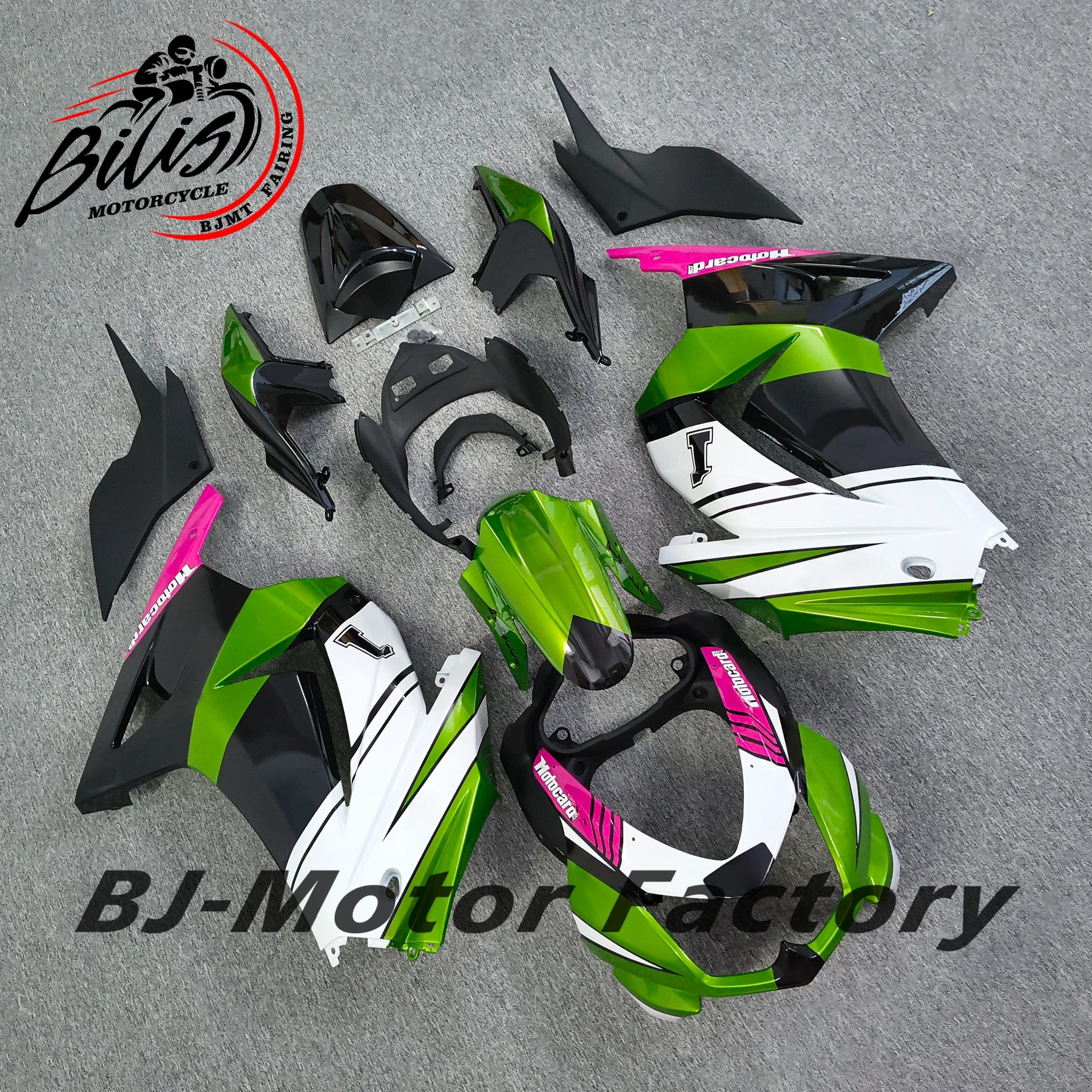 مجموعة انسيابية حقن لـ Kawasaki Ninja 250R ZX250 2008-2012 مجموعات هدايا EX250R 08-12 هيكل السيارة