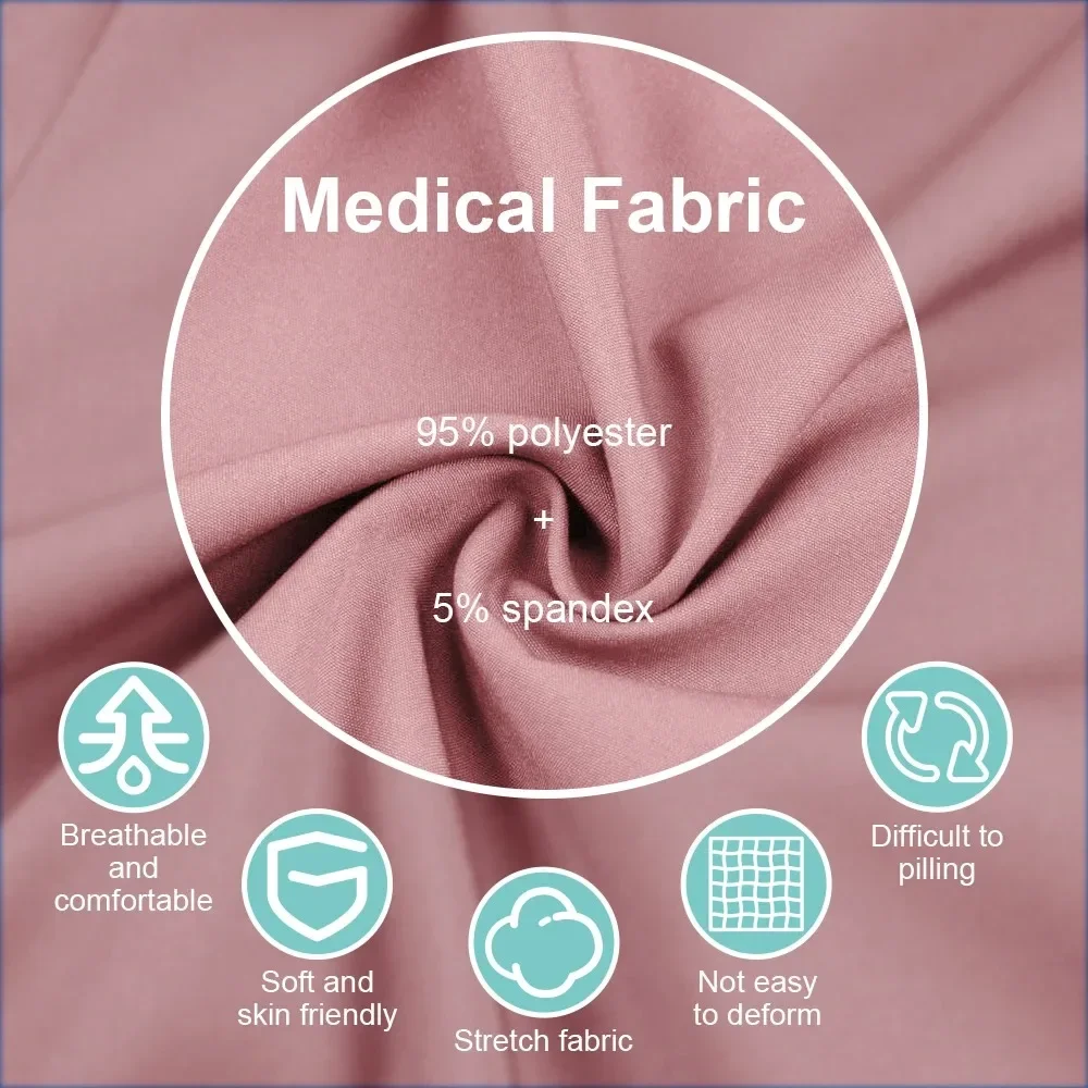 Wysokiej jakości hurtownia sala operacyjna zestaw mundurków medycznych z krótkim rękawem pielęgniarka akcesoria do karmienia topy spodnie elastyczne peelingi garnitur