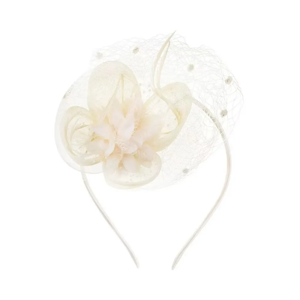

Fashion Flower Mesh Retro Hairclip Hat Hair Decoration Accessories Jewelry Women's Top Hats Bead Fairy Headwear Cocktail Party