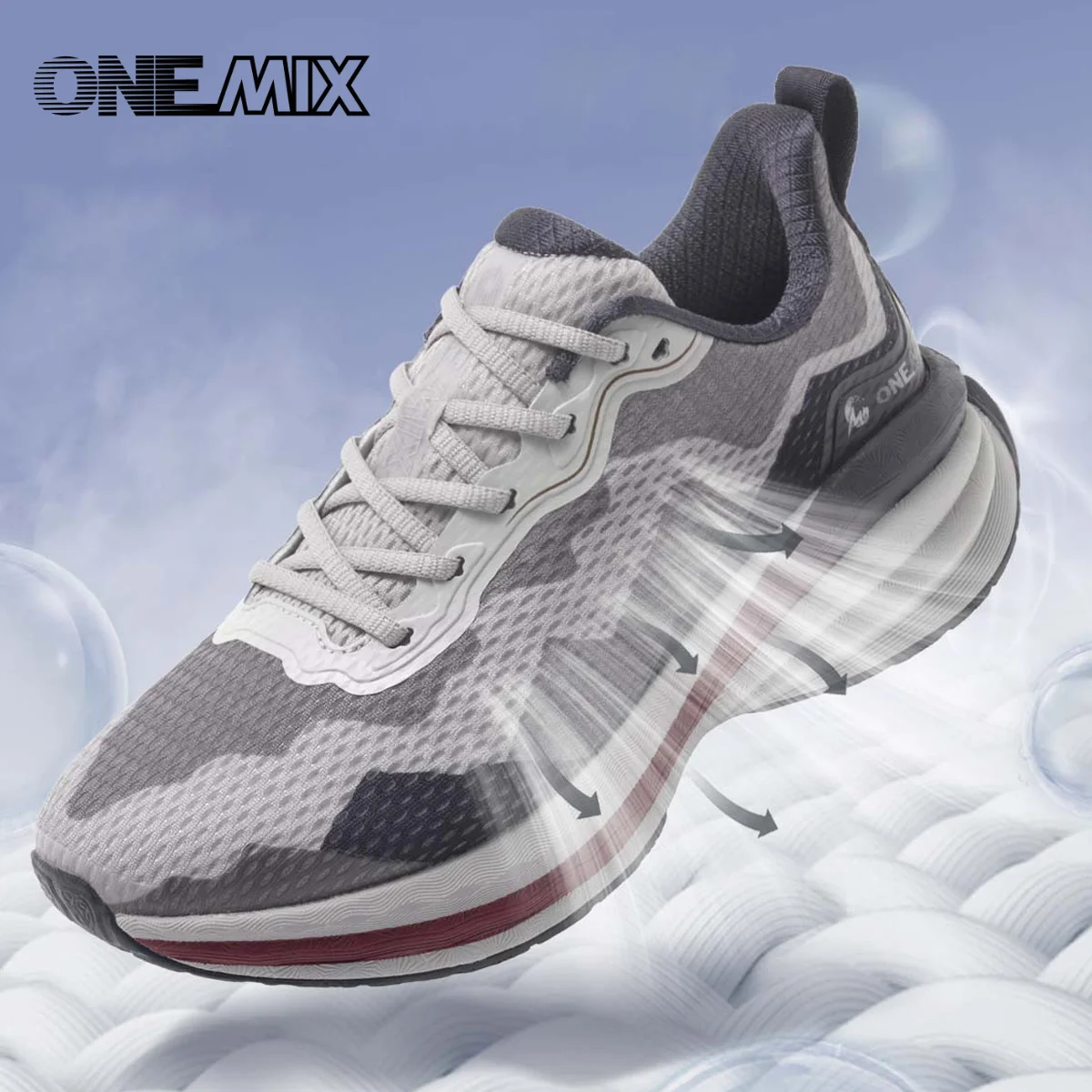 

ONEMIX2025Новый оригинальный дизайн Кроссовки Технология Поддержка Кроссовки Дышащие Износостойкие Спортивные беговые кроссовки без карбоновой пластины