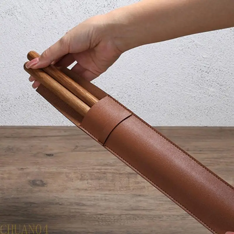 

A1A2 Drumstick Dustproof Storage Bag PU Leather Drumstick Storage Bag Protector Case Portable Drumstick Organizer Enduring