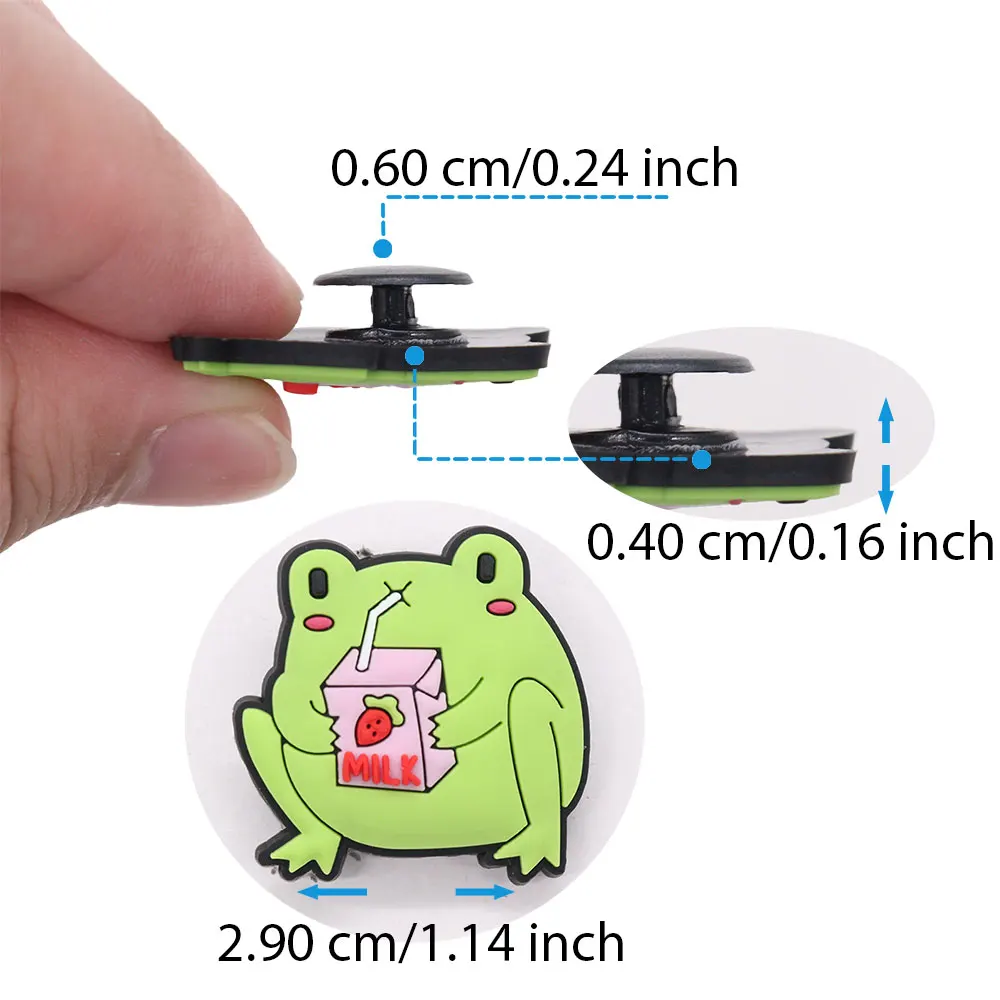 Gute Qualität 1 stücke PVC Schuh Charms Dinosaurier Kuh Frosch Löwe Elefant PVC Zubehör Sandalen Ornamente für Kinder DIY Geschenk