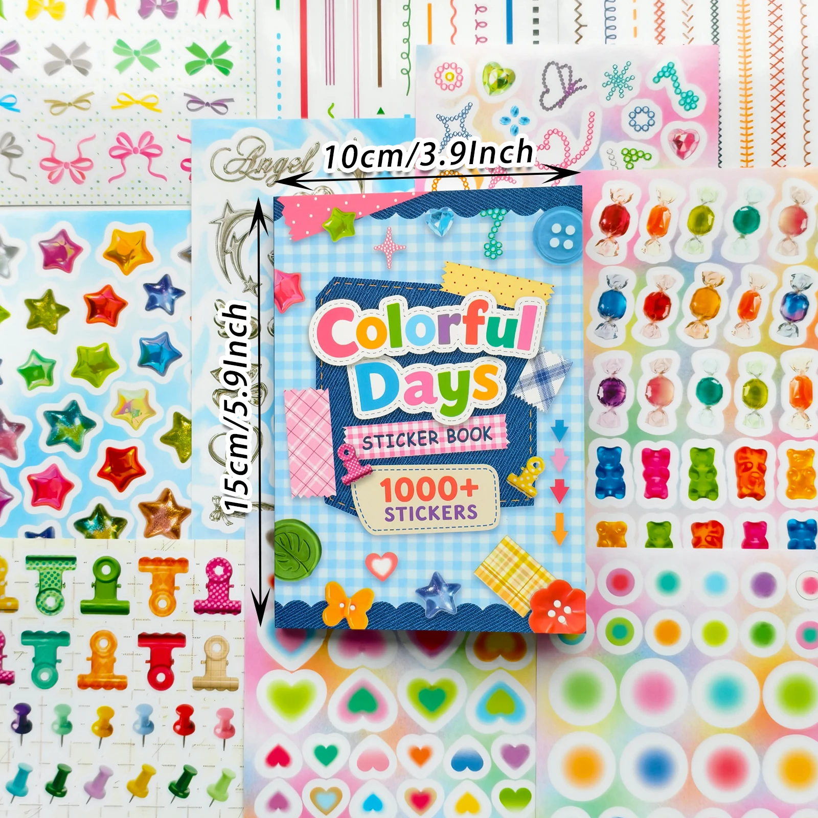 Zufällige Auswahl von über 1000 bunte Aufkleberbücher, niedliche Traumstil-Sticker, für DIY-Scrapbooking, Journaling und Dekoration – Detail 6