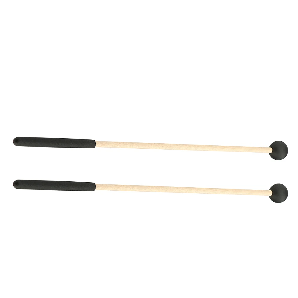 

2 Pcs Wooden Handle Ball Drum Stick Mallets Soft Cymbals Aero Drumsticks Hammer Bass Digital Bag for