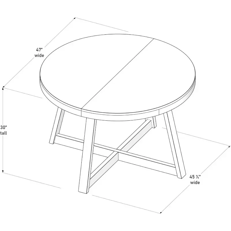 Round Dining Table Solid Wood Kitchen Table Farmhouse Round Table Small Dinette Table juegos de comedor Furniture