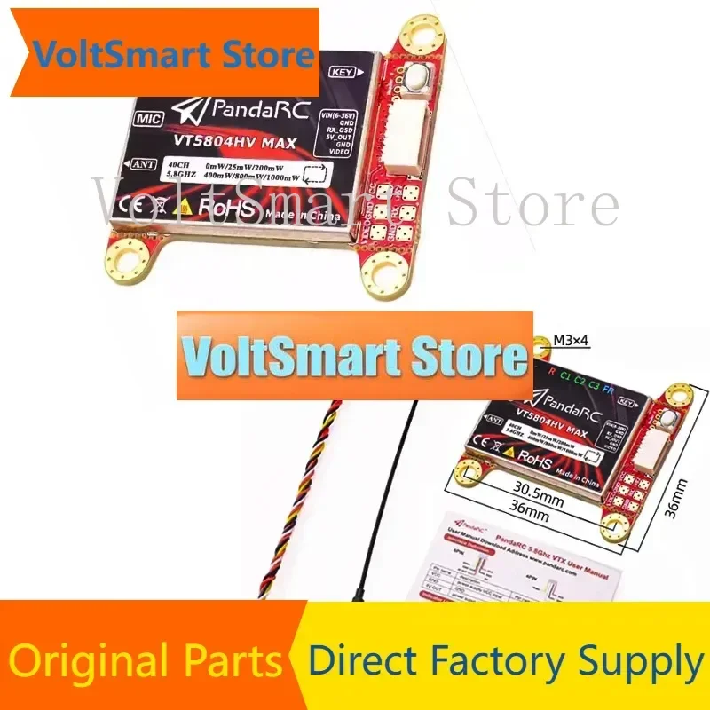 VoltSVT5804HV-MAX 5.8GHz 40CH FPV Video Transmitter OSD Adjustment Parameters NTSC/PAL For FPV RC Drone
