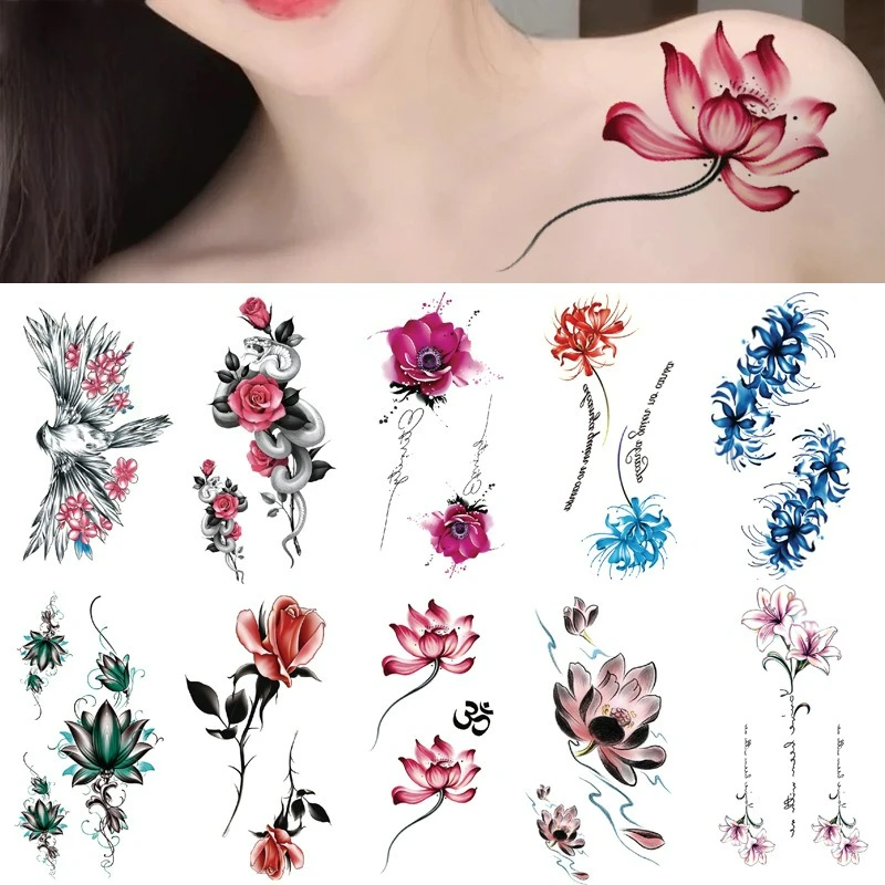 

Small full arm Temporary Tattoos,Tattoo Stickers,Waterproof Long-Lasting,Fake Tattoo,body art for men and women,flowers tattoo