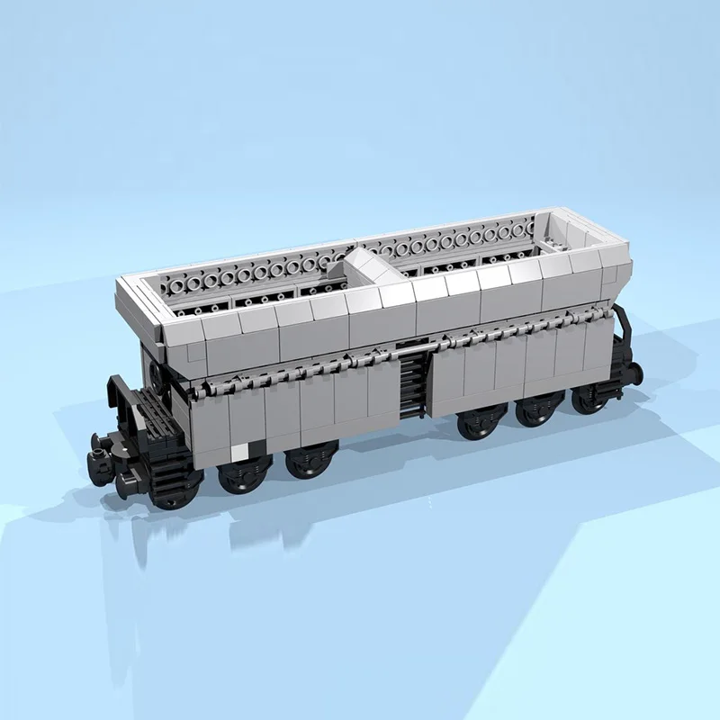 Modelo de coche urbano, ladrillos de construcción MOC, tolva de mineral gris de 12 ruedas, tecnología Modular, regalos de vacaciones para niños, traje de juguetes para montar