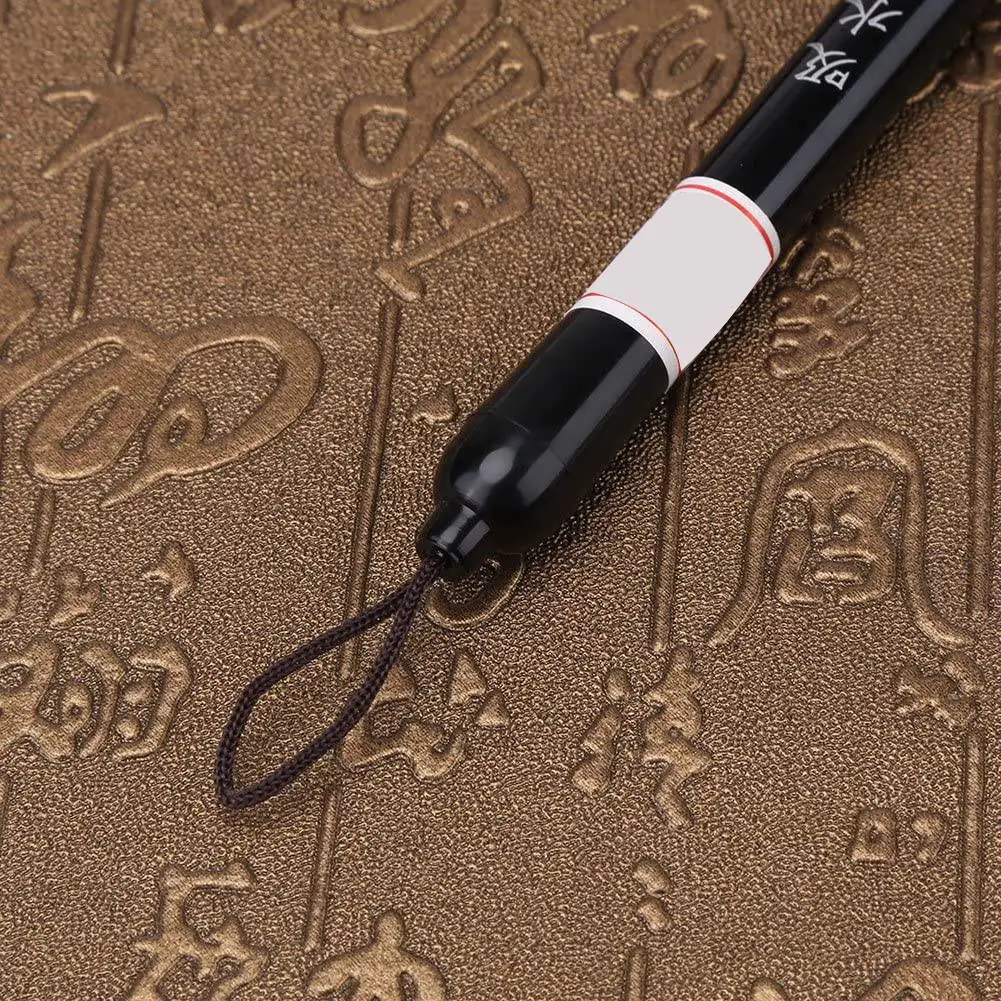 SR-6 Uds cepillo de agua de pistón pluma de caligrafía japonesa china pistón ajustable (S + M + L), pluma de cabeza de cepillo blanco y marrón