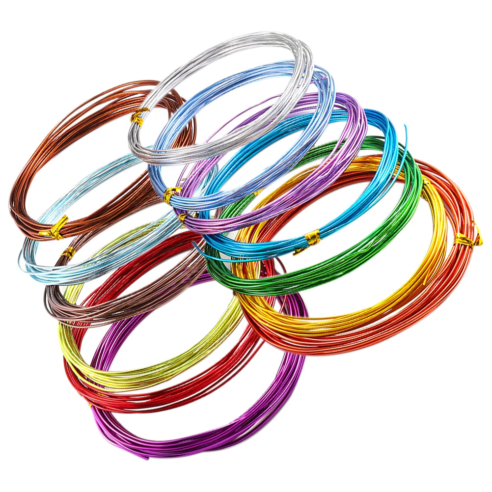 12 Rolls Braided Aluminum Wire for Jewelry Making Beading Craft Sculpting Flexible Lightweight Metal Wire DIY Artisan Projects