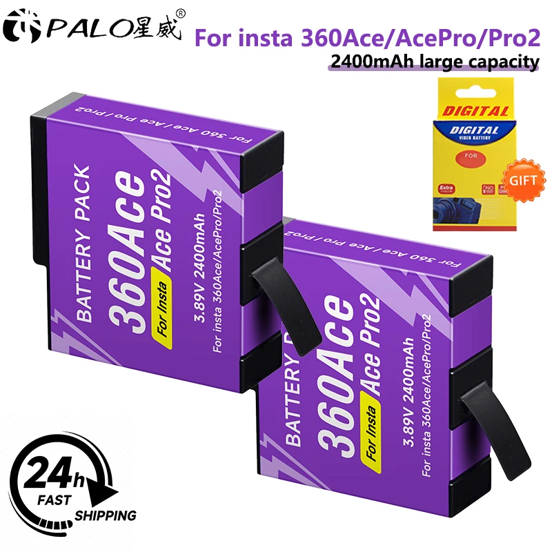 2400mAh para Insta360 ACE Insta360 Ace Pro 2 batería de cámara para Insta 360 Ace pro Insta360 ACE Pro 2 accesorios de Cámara de Acción