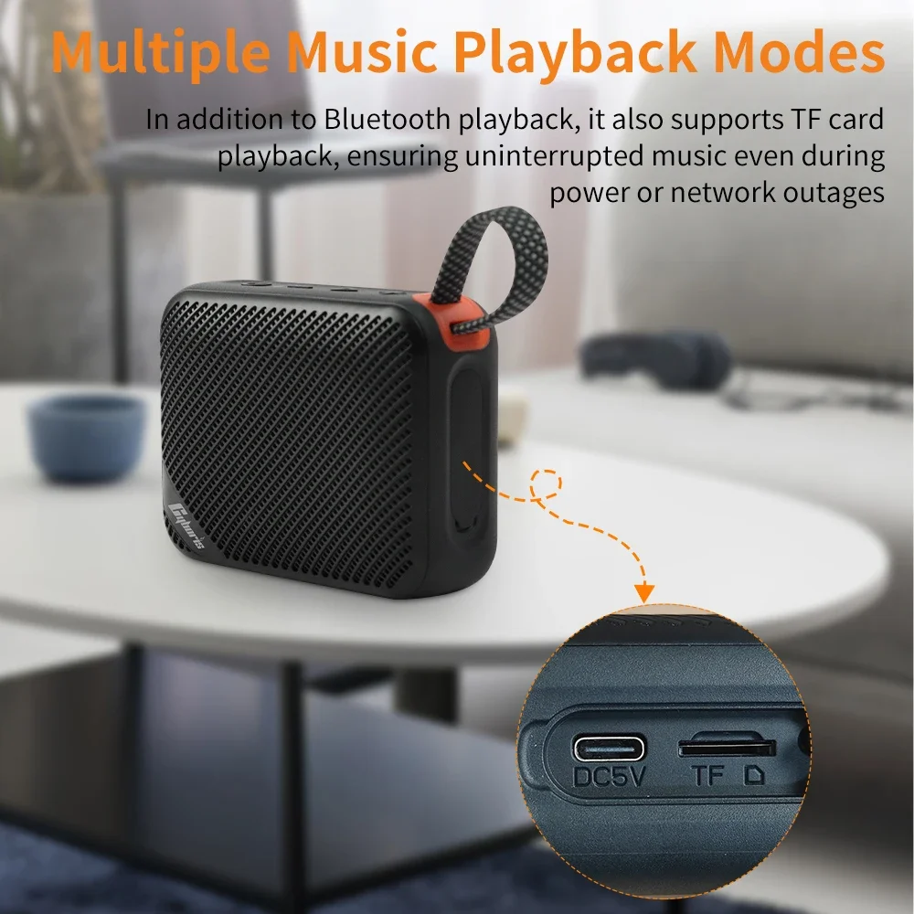 

Cybori Мини Портативный Bluetooth-динамик Красочная подсветка Открытый водонепроницаемый беспроводной сабвуфер HIFI и звуковая коробка большого громкости