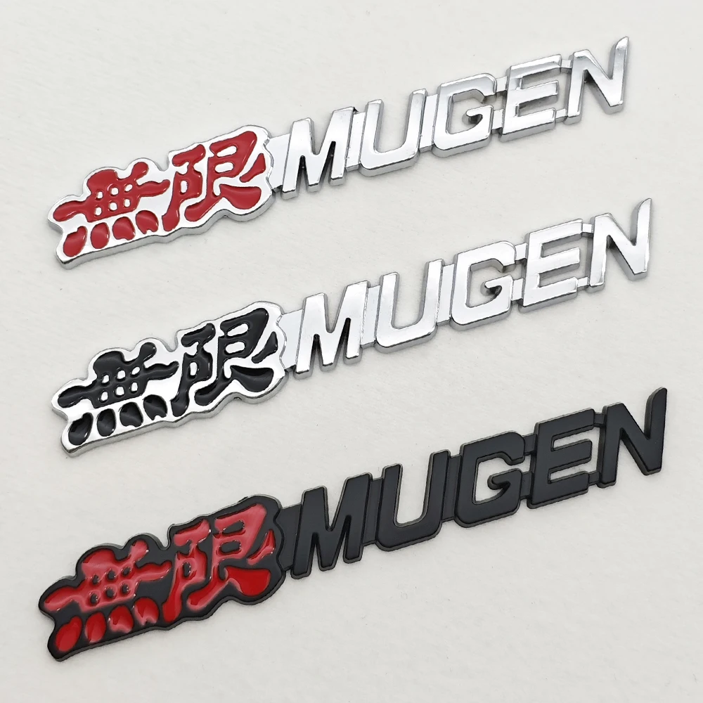 3D Metal Car Sticker Logo MUGEN Grille Emblem Badge For Honda Accord Civic Fit CRV Crosstour Pilot Odyssey City CRZ Accessories