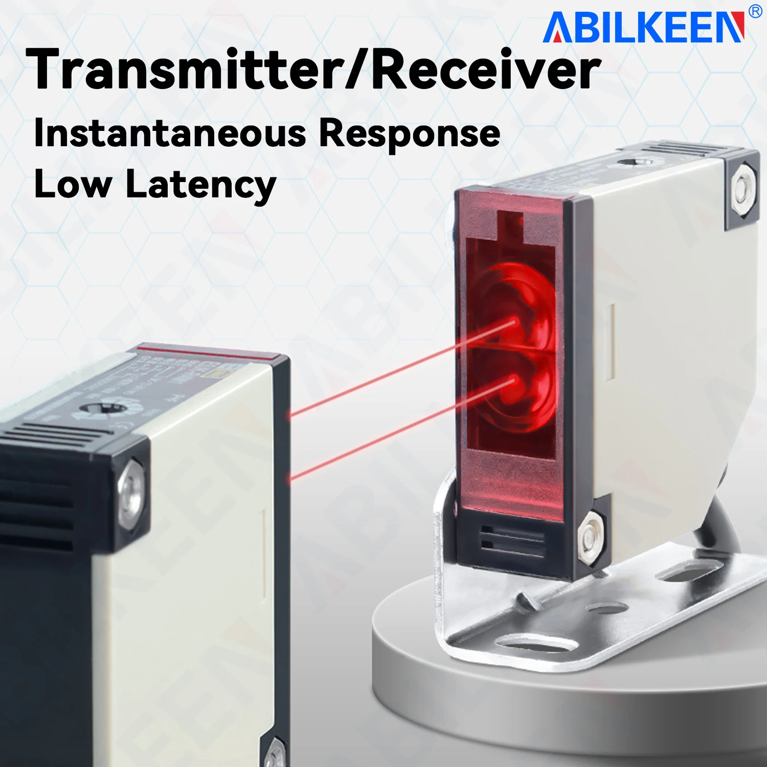ABILKEEN E3JK-5DM Transmitter/Receiver Photoelectric Sensor 5Meter Detection Distance Infrared Sensing Photoelectric Switch