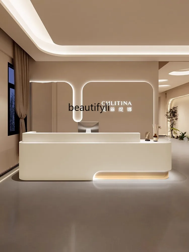 Modern Beauty Salon Cashier Clothing Store Barber Shop Light Luxury Counter Medical Beauty Front Desk Dance Room Reception Desk