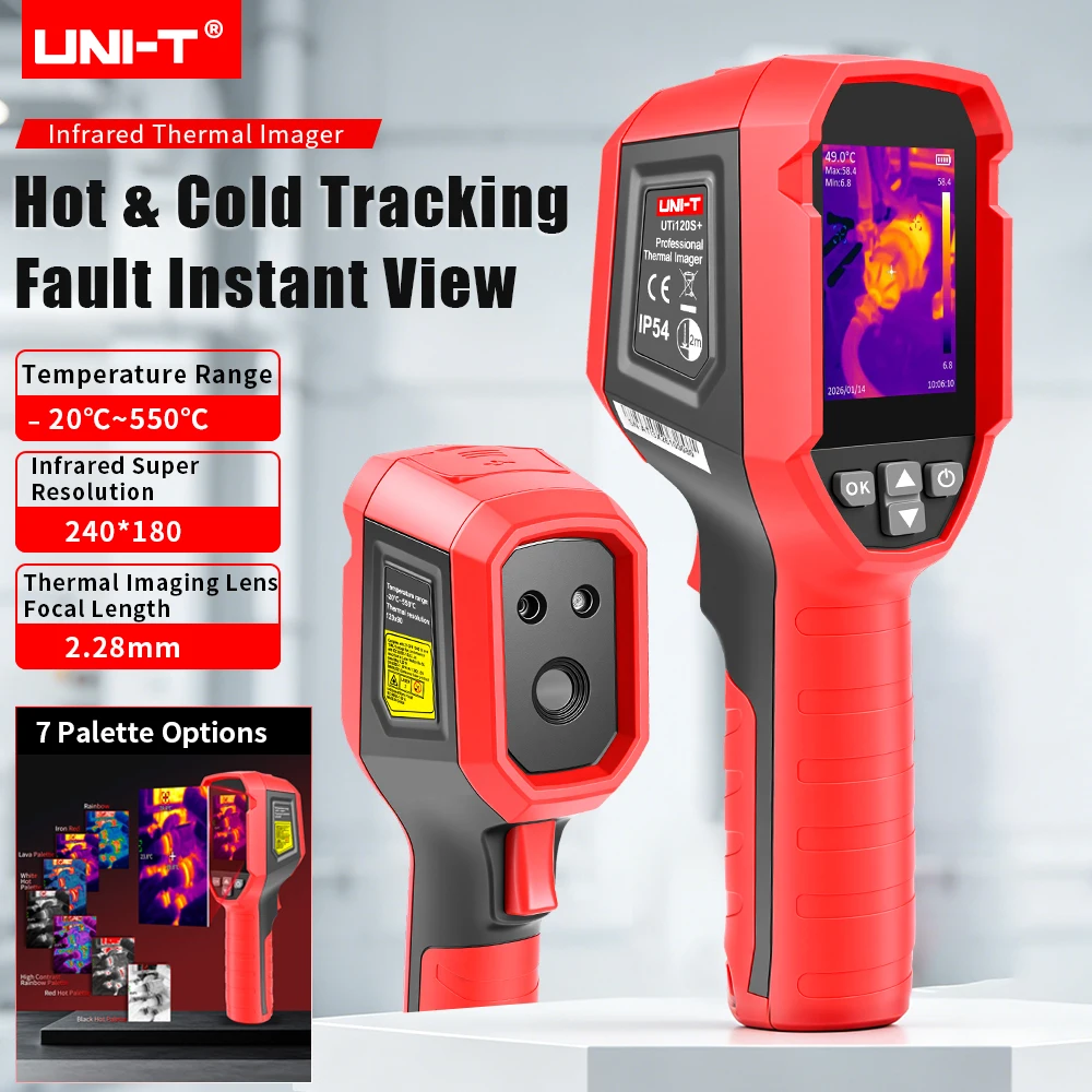 UNI-T UTi120S PLUS Thermal Camera Super Infrared Resolution 240x180 Handheld Thermal Imager Professional Thermal Imaging Camera