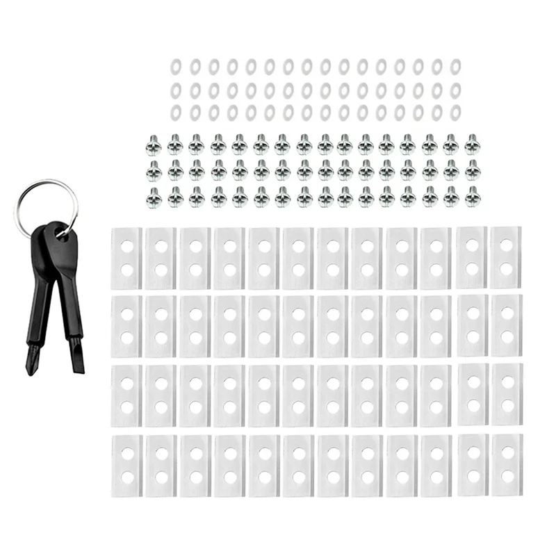 ABAE-48PCS شفرات استبدال جزازة العشب الآلية لـ Mammotion Luba & Yuka جميع السلاسل مع مفكات البراغي B