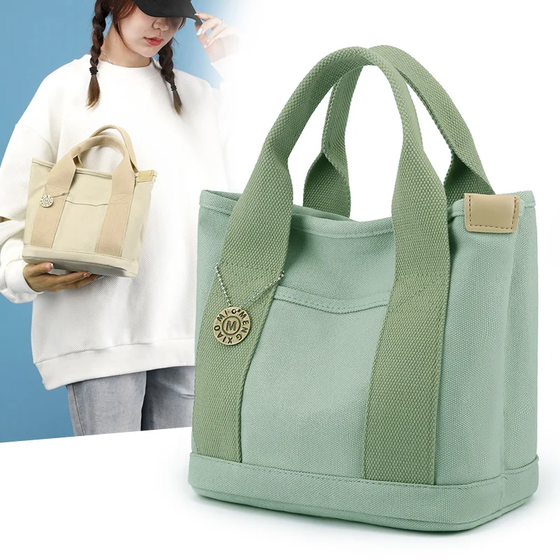 

Ci Simple Sle Canvas Tote Bag with Multi-Segmentation Layer Mommy Bag Portable Small Bag for Outing Taking Baby to Work S...
