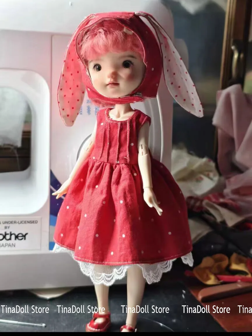 （ティナドールストア）リトルレッドキャップスタイル2025ブライス-ランドドゥドゥドレス-帽子-スカート（ルル、ymy24、ob22、24、26、ゾーン、ジェニーに適合）