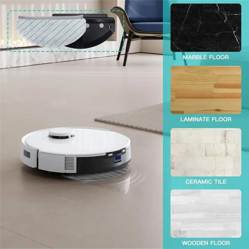 Mop Cloths with Mop Plates for N20 / N20 Plus / N20 Robot Vacuum Cleaner Mop Pad Mop Holder