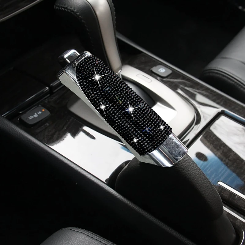 2024 Universal Crystal Car Handbrake Covers Anti-slip Auto Gear Shift Collars Diamond Car Bling Accessories Interior for Woman