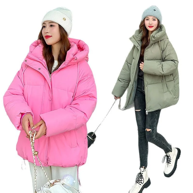 Winter 2025 Korean Version of Short Hooded Women's Cotton-padded Jacket Padded Women's Cotton-padded Jacket