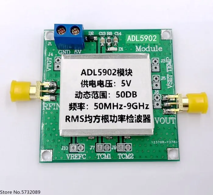 

RF detector ADL5902 with shielding box RMS detection