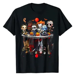 Horror Movies Character Halloween Clothes Costume Gift T-Shirt Gothic Style Graphic Tee Top Short Sleeve Blouses for Kids Adults