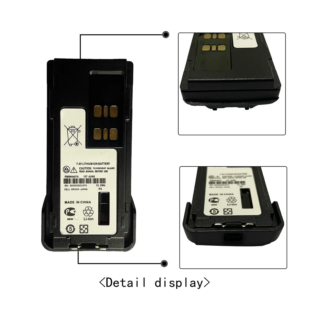 Radios Battery PMNN4407 PMNN4407A 7.4V 13.3Wh For Motorola XPR 3000 3500e APX 1000 DP4000 DGP5550 DEP550 GP328D XiR P8668