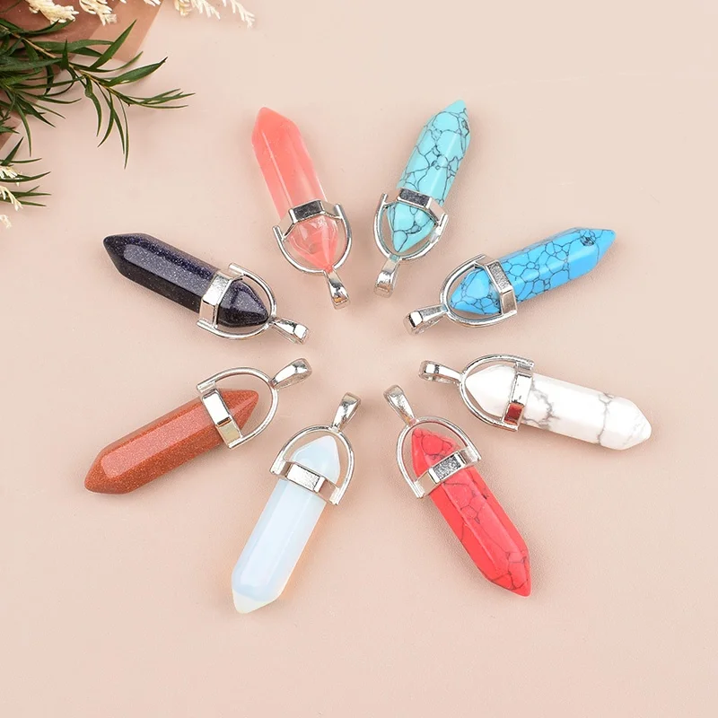 1PC Hexagonal Crystal Wand Ornament Energy Healing Gemstone Mineral Specimen Craft Home Table Decor Holiday Souvenir Gift