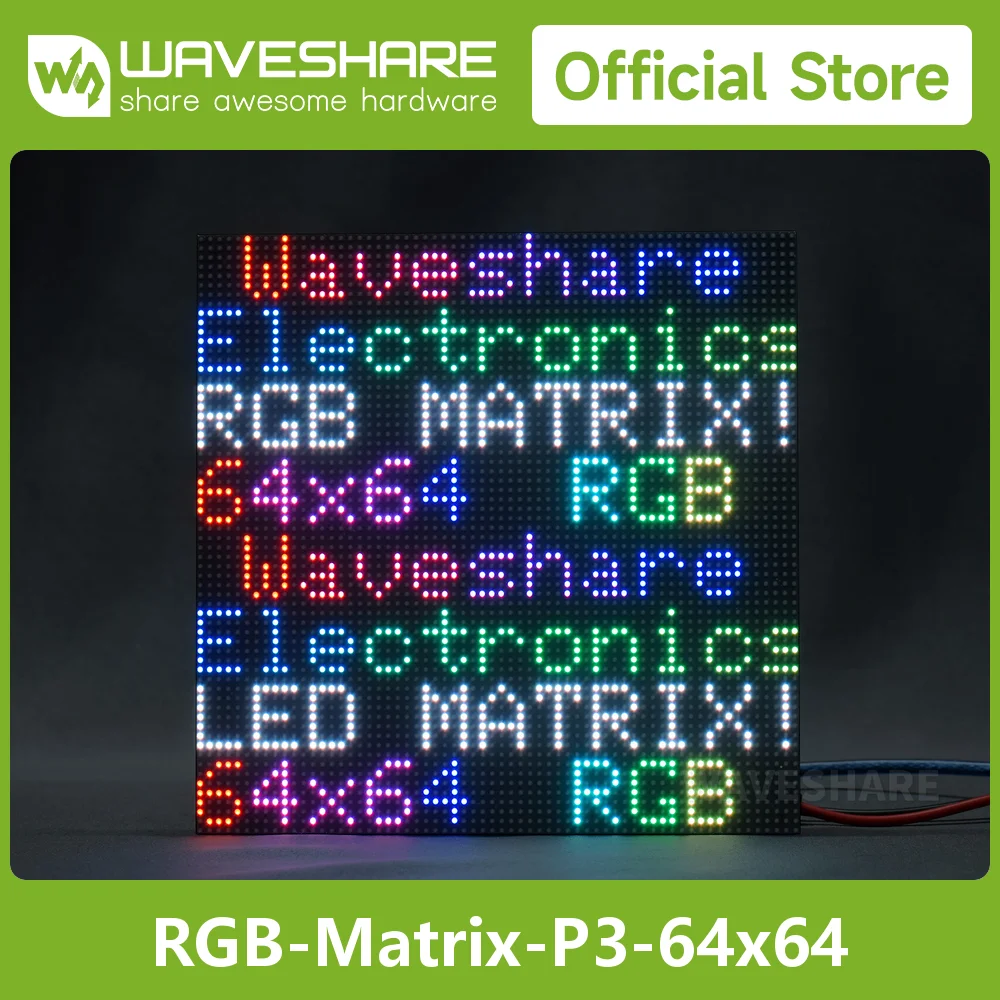 waveshare-rgb-full-color-led-matrix-panel-supports-raspberry-pi-and-arduino-4096-individual-rgb-leds-3mm-pitch
