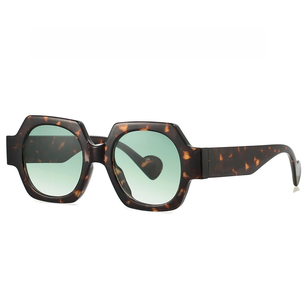 Color Block Irregular Polygon Square Women Sunglasses Fashion Gradient Shades UV400 Men Double Color Trendy Sun Glasses Ladies