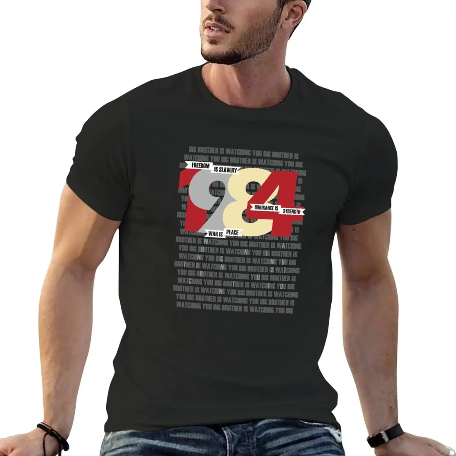 

George Orwell - Nineteen Eighty-Four T-Shirt cotton graphic tees plus size tops man t shirt mens shirts graphic tee