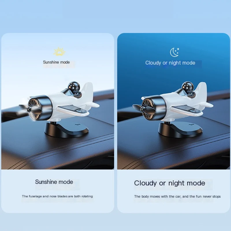 حلي مثبتة على السيارة، ملحقات طائرة دوارة تعمل بالطاقة الشمسية، 2025 داخلي إبداعي جديد، جزء داخلي راقي للمركز #3
