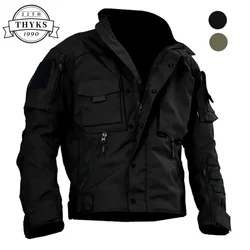 Plus Size Military Tactical Jacket Men Waterproof Multifunctional Pocket Casual Bomber Jacket Male Outwear Spring Autumn S-3XL