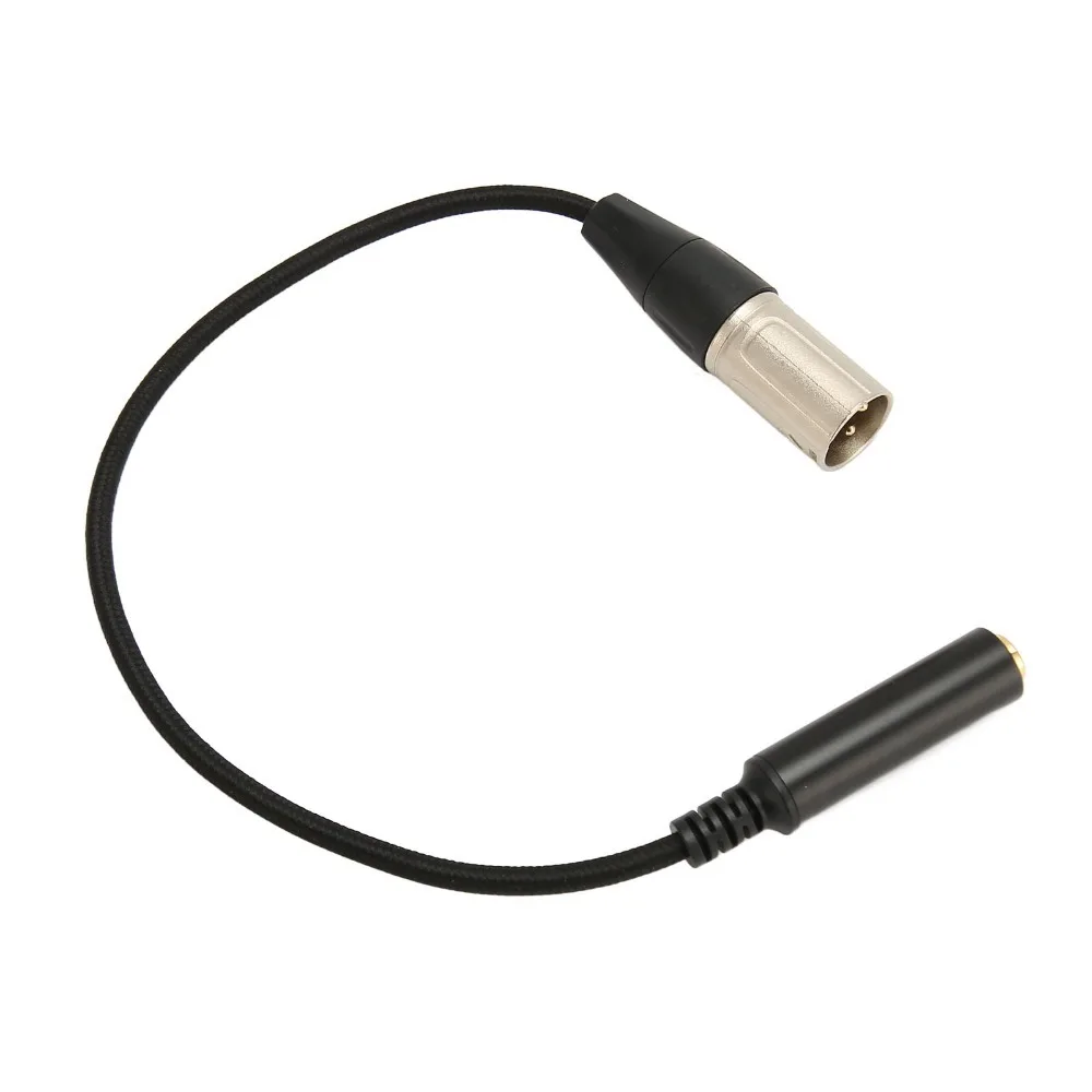 3 Pin Male To 6.35mm 6.35 Mm 1/4 Inch Female To XLR Male Adapter Cable Balanced Connection 0.3 Meters / 0.98ft Microphone Cable