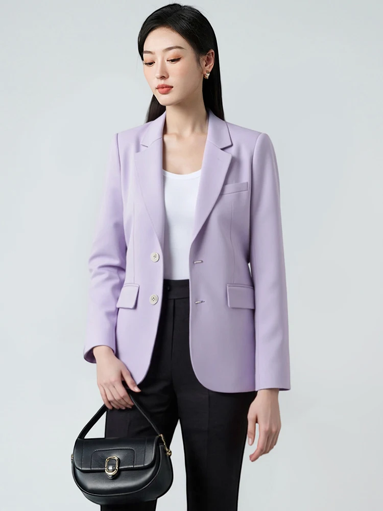 Light Purple Suit Jacket Women's Small Size 2026 New Winter Lightweight Casual Commute High End Ladies' Business Suit