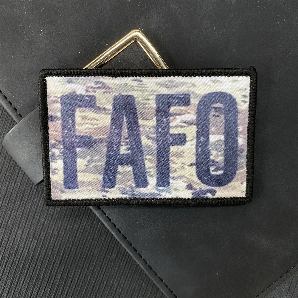 Multicam FAFO F-ck Around and Find Out Morale Badge Patch Printing Hook and Loop Military Tactical Army Backpack Helmet Sticker