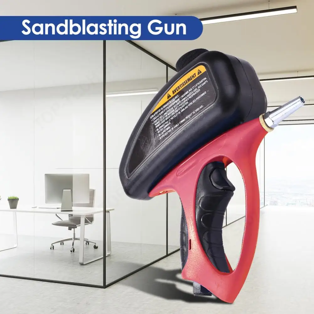 

150 PSI Anti-rust Sandblaster with Small Nozzle&Glove Handheld Sand Blasting Machine Glass Tombstone Sandblasting Sprayer